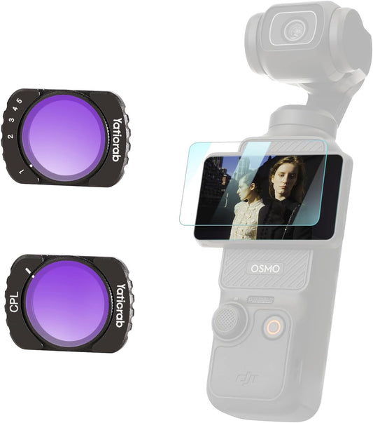 Yaticrab ND2-32 3 5-Stop Magnetic Variable & CPL Filters for DJI Osmo Pocket Accessories, Adjustable ND +