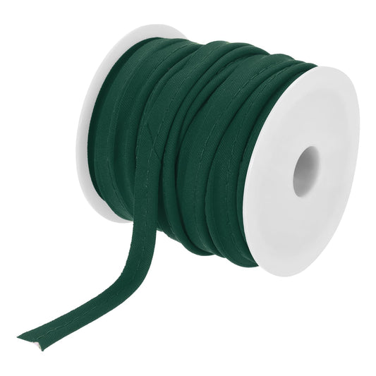 MECCANIXITY Piping Cord Trim 20 Yards 1/2 Inch Piping Tape for Sewing DIY Crafting Fabric Edge Trim Deep Green