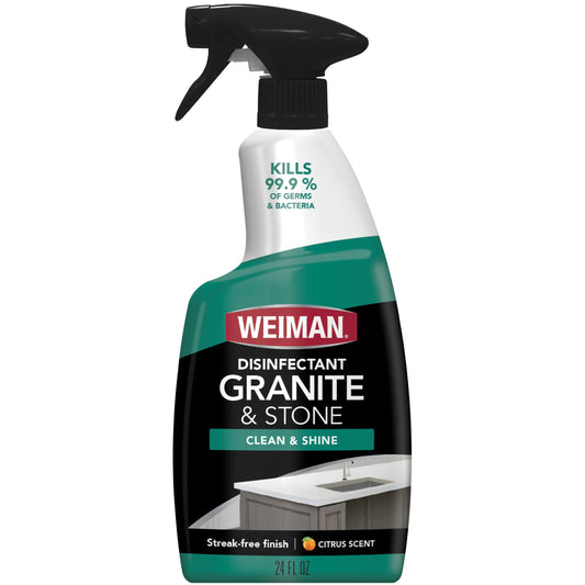 Weiman Granite Cleaner and Polish - 24 Ounce 6 Pack - For Granite Marble Soapstone Quartz Quartzite Slate Limestone Corian Laminate Tile Countertop and More