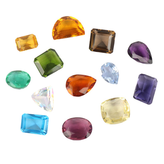GEMHUB Assorted Mixed Shape Color Gemstones Lot Natural Loose Stones for Arts Crafts Jewelry Making Projects