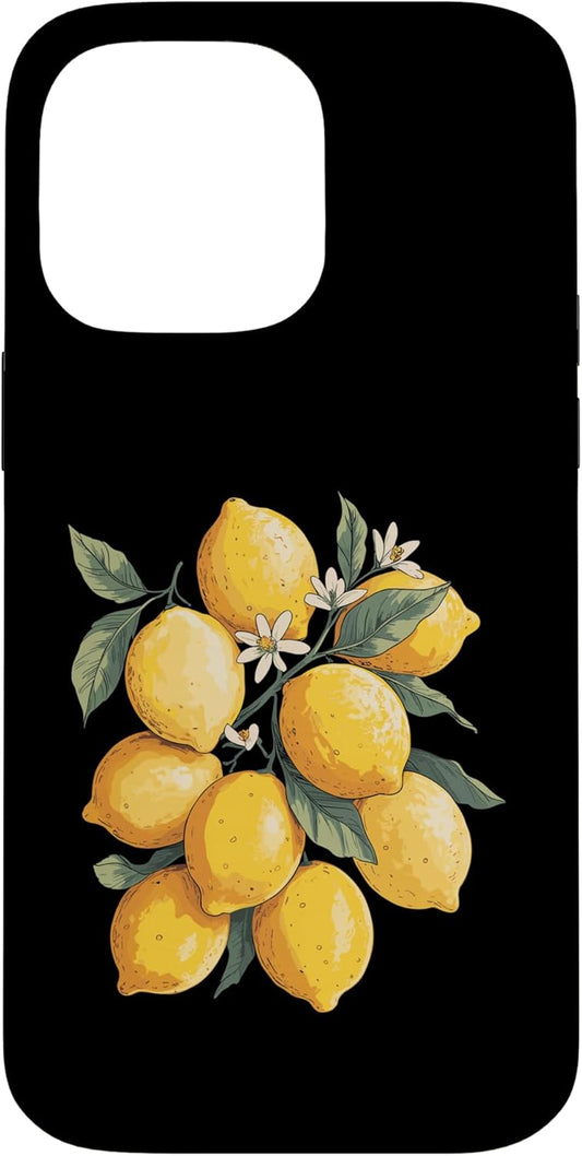 Citrus Botanical Fruit Nature Lovers 14 Vibrant Lemons Fresh Organic Citrus Art Case for iPhone Pro Max