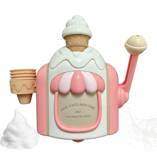 Bath Bubble Ice Cream Maker, Bath Ice Cream Foam Maker,ba-th Bubble Machine, Bathtub IceReam Bathing Toy for 3-6 Years Old Boys Girls Home Bathroom Tub Shower Room Park