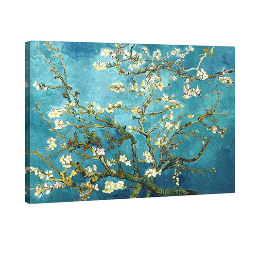 Wieco Art Huge Gallery Wrapped Giclee Canvas Print by Classic Van Gogh Reproductions, Almond Blossom Modern Canvas Wall Art Ready to Hang for Living Room Bedroom Home Office Decorations