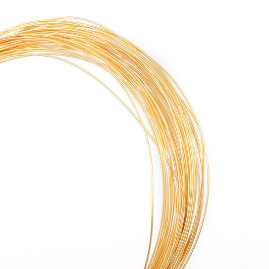 BEADIA 18K Gold Plated Wire 0.4mm 10 Meters Bead Cord for Bracelet Necklace Charm Beading Jewelry Making Findings