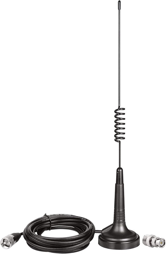 BINGFU 27MHz PL259 CB Radio Antenna & BNC Male Magnetic Base Compatible with Cobra Midland Uniden Maxon President