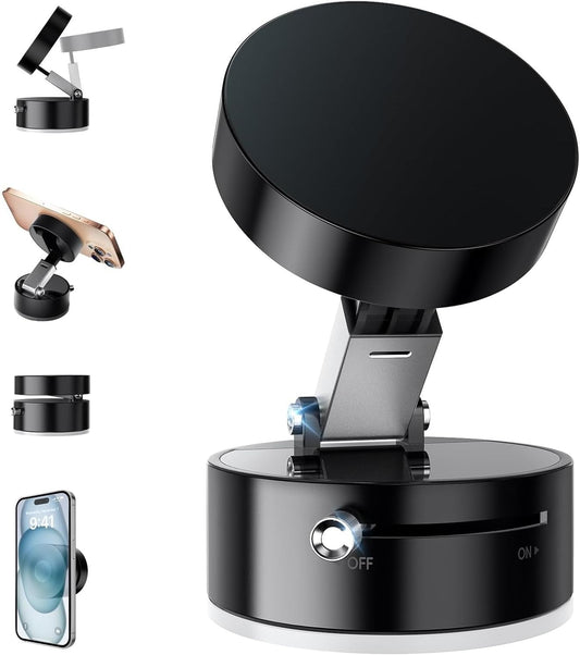 Belcompany Holder,2025 16/15/14/13/12 Vacuum Magnetic Suction Phone Upgraded Adjustable Suction Cup Car Phone