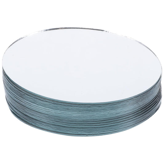 Healifty 20pcs Craft Mirrors Mini Oval Mirrors Glass Mosaic Tile Pieces for Home Decoration DIY Craft Projects Compact Mirror Making Size L