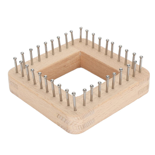 FOSA Pin Looms, Weaving for Adults, Wooden Knitting Hand Craft Wooden Knitting Board, Pin Weaving Kits for DIY Weaving Beginners, 10 * 10cm