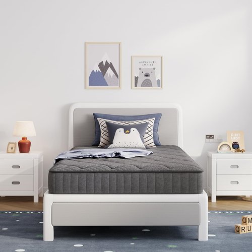 Avenco Twin Mattress - 6 Inch Medium Firm Hybrid Mattress with Bonnell Spring & Gel Memory Foam for Kids