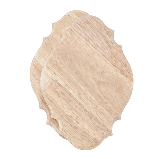 PH PandaHall 2pcs Oval Wood Shield Plaque Unfinished Wood Plaque, Antique White DIY Craft Plaque Wall Hanging Plaque for Home Door Wall Wedding Decor DIY Projects Slab Pallets, 8.7x5.9