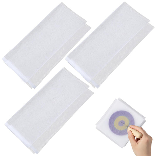NUOBESTY 3Pcs Wet Felting Mesh Netting Tool for DIY Wool Crafts, Nylon Gauze Material Sheet for Needle Felting Mat, Reusable Work Surface Tulle Accessories for Handicrafts