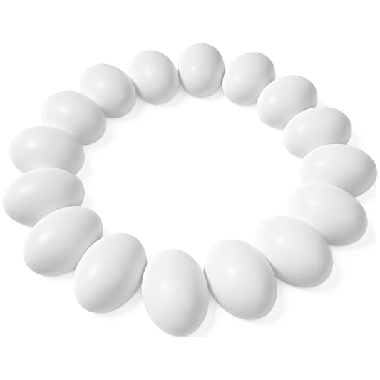 JOYIN 36 Pcs Easter White Wooden Egg, Fake Eggs Plain Decorating for DIY Paint Your Own Egg Decor, Easter Craft, Basket Stuffers, School Activities Supplies
