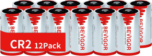 BEVIGOR CR2 3V 12 Pack, 900mAh CR2 CR2 Lithium Battery Camera Battery, Lithium Batteries Video and Cameras, Range
