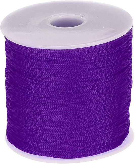 MECCANIXITY 1/16 Inch Polypropylene Rope Braided Ropes, 328ft Nylon Rope Hollow Utility Cord for Clothesline, Camping, Hiking, Outdoor, Dark Purple
