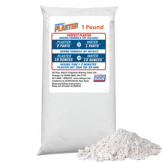 Perfect Plaster for Pottery & Ceramic Slip Casting Molds, Non-Toxic Water-Based Powder Material for DIY Mold Making, Clay Reclaim Slabs, Sculptures & Crafts, Fast-Curing, USA Made, 1 lb Bag