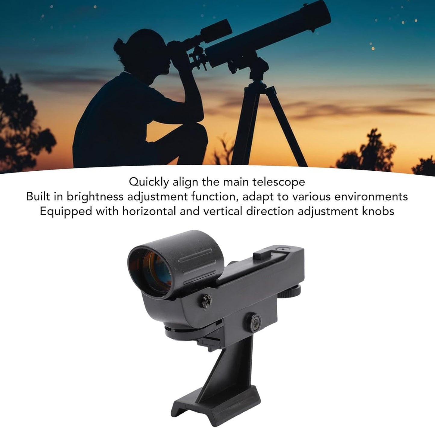XUMIUZIY 80 90 130EQ Red Dot Finderscope Fit for Astronomical Telescope, LED Dot Finder Scope, Astronomical Telescope
