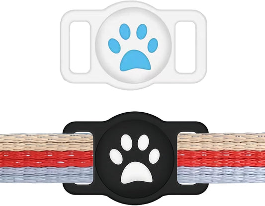 TiLanmiy 2 Pack Silicone Dog Collar Holder, Waterproof Protective Case for GPS Tracker, Anti-Lost Tracking Accessories