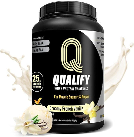 French Vanilla Whey Protein Powder. 25g Protein, 5.5g BCAA, Cholov Yisroel Kosher, Gluten-Free, Sugar-Free, Keto-Friendly, Smooth Mixing Post-Workout Protein Shake Powder, 26.4oz (23 Servings)