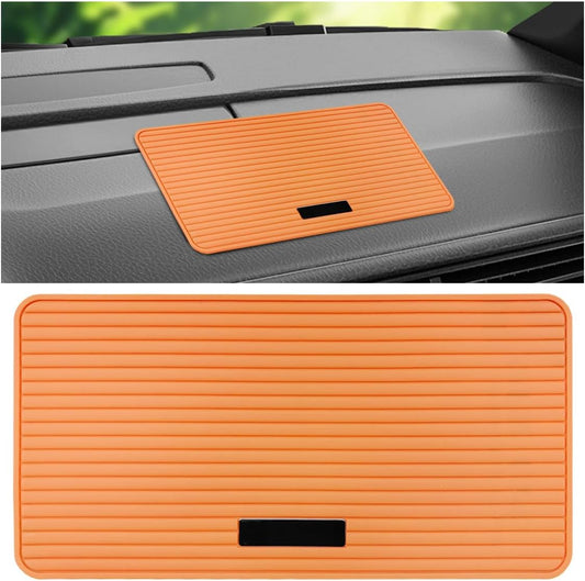 Craedli 11.81"5.94" Car Dashboard Anti-Slip Mat, Waterproof PVC Phone Gripping Tray, Multifunctional Auto Dash Sticky