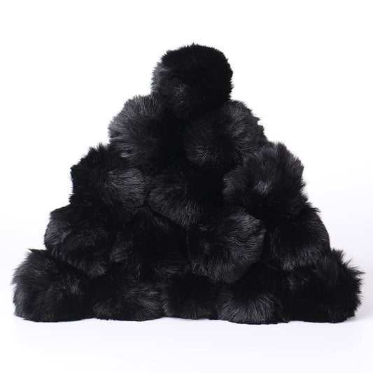 Craft Pom Pom Balls,Large Black Poms Costume Accessory, Pom pom Balls for Arts and DIY Creative Crafts Decorations,Black,3 Inches,20 Pieces.