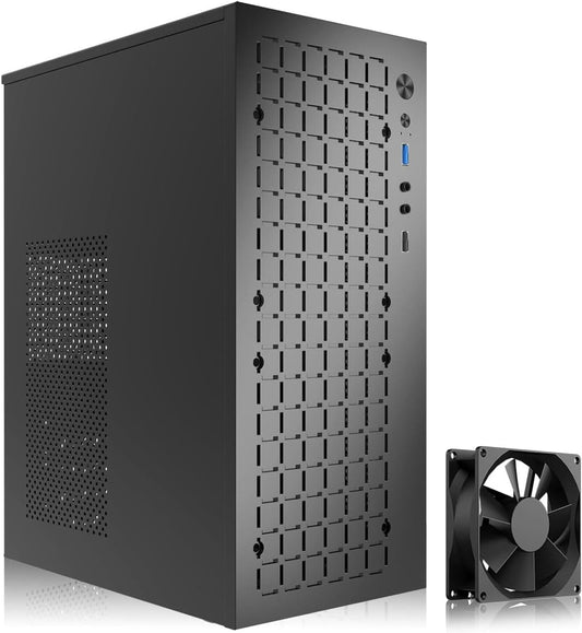 TGDGAMER USB3.0x1 80MM Matx Case:High Airflow Micro ATX Case, Support MATX, Mini-ITX, Micro ATX Case Slim with I/O