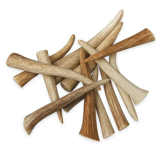 WhiteTail Naturals Deer Antler Crafting Tips (12 Pack) Real Antler Points for Jewelry Making, Pendant Blanks, Rustic DIY Supplies & Primitive Crafts