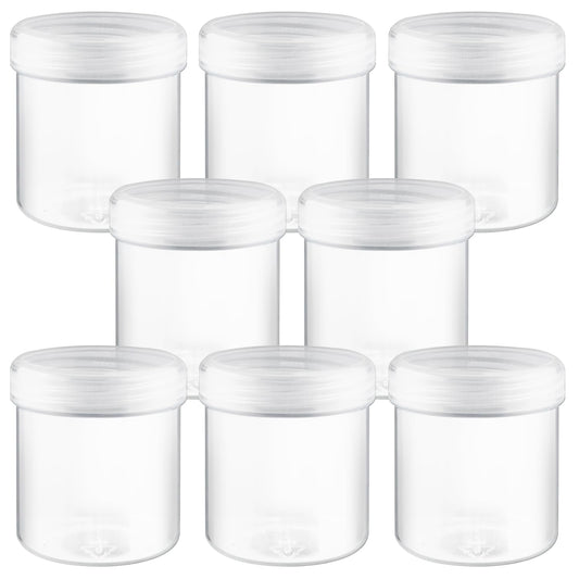 BOSMIOW 150ml/5oz HDPE Wide Mouth Cream Jar Plastic Storage Container for Thick Lotions,Toiletries,Salves,Creams,Homemade Crafts