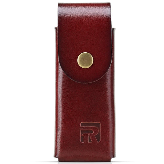 Leather Multitool Sheath Compatible with Leatherman Wave and Wave Plus Ultra Durable Full Grain Leather Tool Multi Tool Holster for Belt Solid Rivets - Belt Accessories for Men (BROWN, MEDIUM)