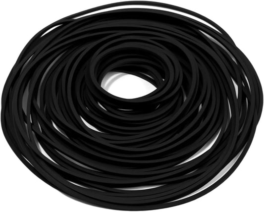 TNJPSEK 50 Cassette Set (1mm Pcs Player Belts Replacement Kit, Mixed Flat Rubber Drive Belts for Tape Recorder Repair