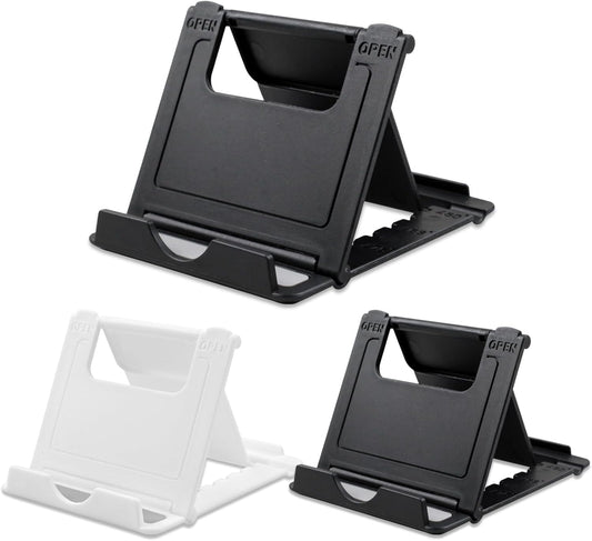 Ceemiaa 3-Pack 2 1 Foldable Cell Phone Stand Holder Portable Adjustable Desk Kickstand for iPhone, iPad, Android