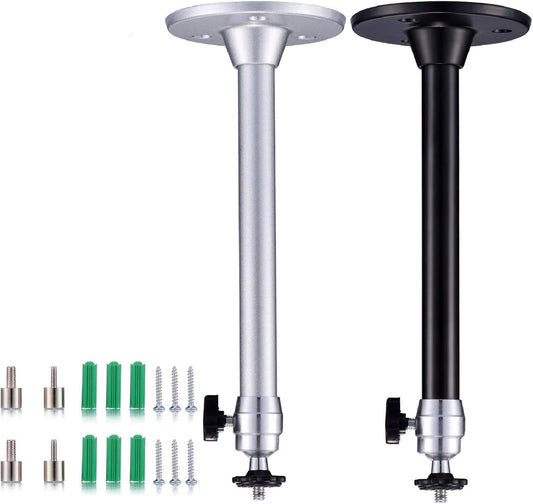 Yizerel 2 Pack Set, 360 3 Mini Ceiling Projector Mount Adjustable Drop Ceiling Wall Projector Mounts Tubes with Degrees