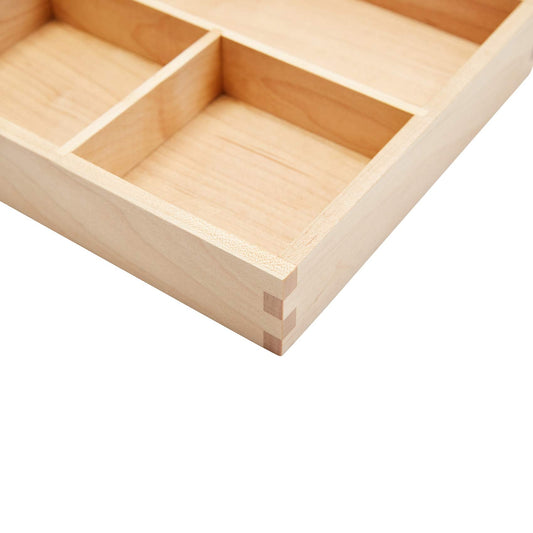 pandapark Wood Organizer Tray,Black Walnut,Desk & Drawer Storage Box (Maple Master)