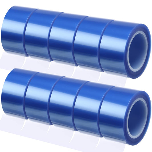 Jadive 10 Rolls Sublimation Heat Crafts Tape, 1 Inch x 52 ft Small Blue Thermal Sublimation Heat Resistant Transfer High Temp Tape, up to 392 Degrees Fahrenheit