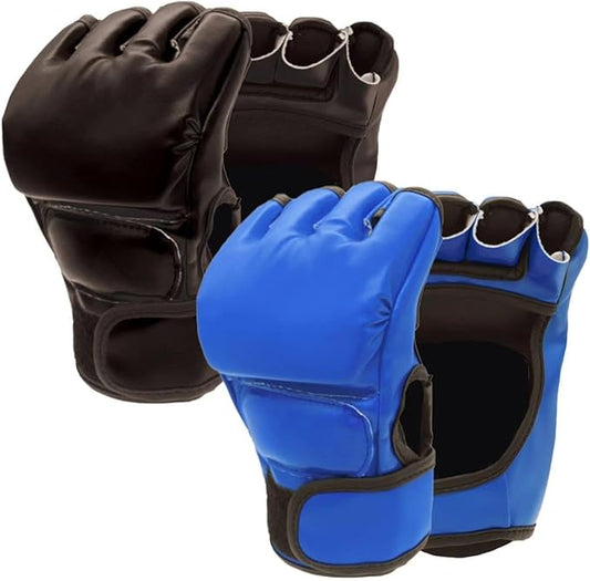 2 Pairs Boxing Gloves Kickboxing Gloves for Men Women Beginner Professional Shockproof Leather Sparring Training Gloves Set MMA Gloves