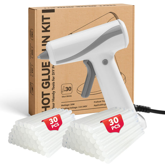 Krightlink Mini hot glue gun Kit with 60 Glue Sticks, Hot Melt, High Temp for School Crafts DIY Arts and Quick Home Repairs
