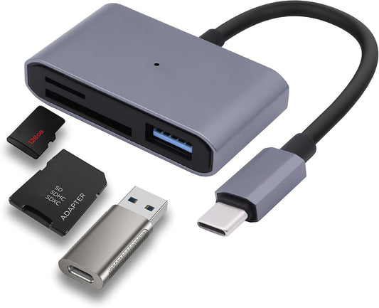 YARCHONN 3 1 USB2.0 USB Type-C SD Card Reader in USB C Memory Card Reader Adapter with SD/TF OTG Ports for Phone Laptop