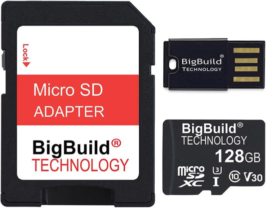 BigBuild Technology 128GB 100MB/s U3 A10/A10e/A10s, A11, A12, A13 Ultra Fast microSDXC Memory Card for Samsung Galaxy