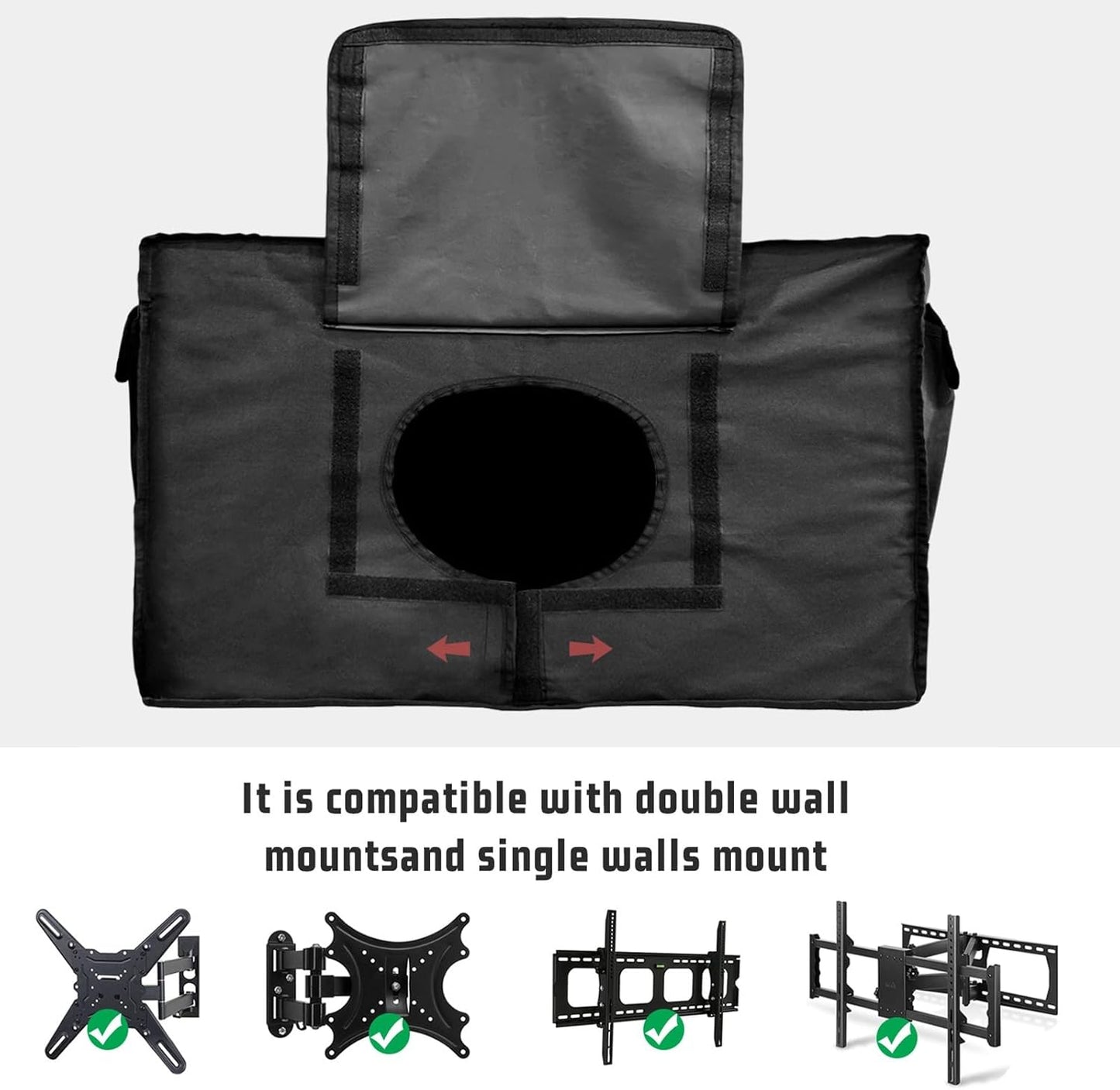 EZON-CH 40-43 inch Outdoor TV Cover Vintage Plants Weatherproof TV Screen Protector Spring Lavender Flowers Butterflies