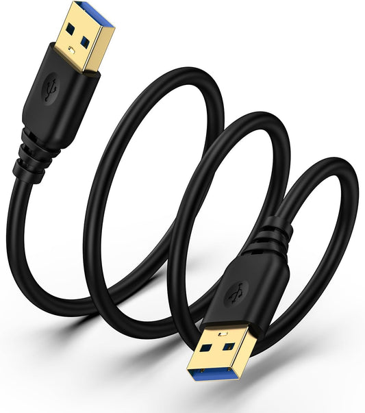 CIQILY 10FT,USB 3.0 USB A to USB A Cable to USB Cable,USB A Male to Male Cable Double End USB Cord Compatible for Hard