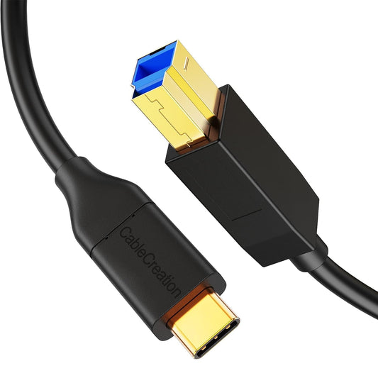 3.1 3FT, 10Gbps 3 Black,1M CableCreation USB C to USB B Cable USB Type B to USB C Cable for Thunderbolt Host MacBook