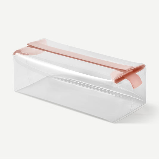 Cadence Parcel - Clear Kit with Magnetic Closure - Durable and Leak-Resistant Travel Toiletry Kit - Modular Design - Hygiene Bag for Travel Essentials - 4 Qt - Rose
