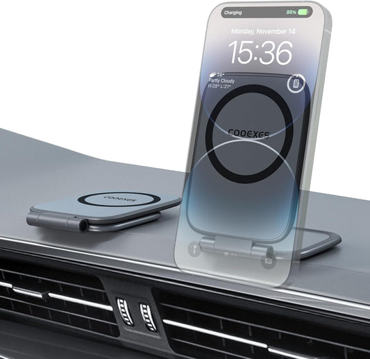 COOEXES Magnetic Phone Holder for Car, MagSafe Car Mount with Dual Side Strong Magnets,Ultrathin Adjustable Cell Phone