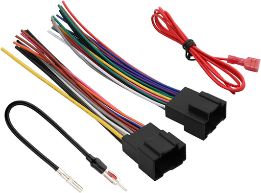 YYTQP 2006-2013 (4 Radio Wiring Harness Connector, Antenna Adapter Compatible with GMC Sierra Chevy Impala Buick