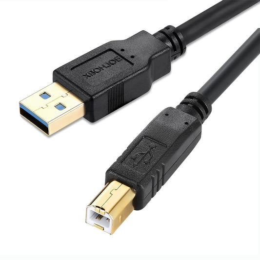 XBOHJOE 3.3ft 2.0 3.3FT) USB Printer Cable USB Type A Male to B Male Printer Scanner USBb Cord for HP, Canon, Lexmark