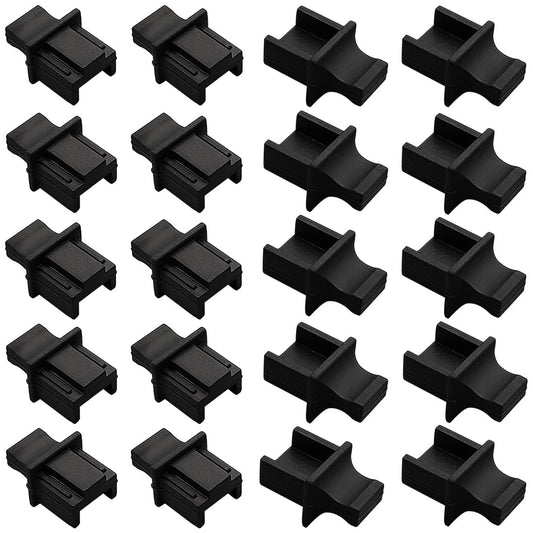 ThtRht 30 Pack RJ45 Gigabit Switch Port Dust Cover Cap Protector with Handle Grip Plastic Plug Socket Stopper