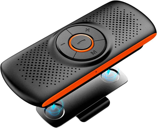 TIANSHILI Command Bluetooth Visor Clip Car Speaker, Wireless Handsfree Speakerphones, Stereo Sound Enhanced