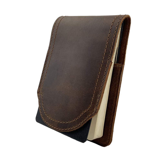 Hide & Drink, Journal Cover for Hard Cover Moleskine Pocket Size (3.5 x 5.5 in.) Classic Notebook (Notebook NOT Included), Full Grain Leather, Handmade, Bourbon Brown