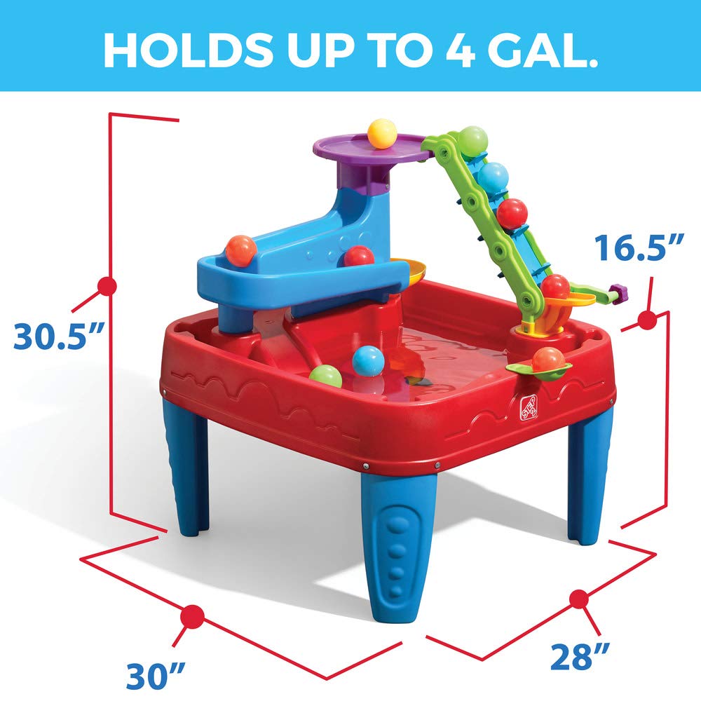 Step2 Stem Discovery Ball Table, Kids Water Table Activity Sensory Playset, Summer Outdoor Toys, 13 Piece Water Toy Accessories, For Toddlers 2+ Years Old