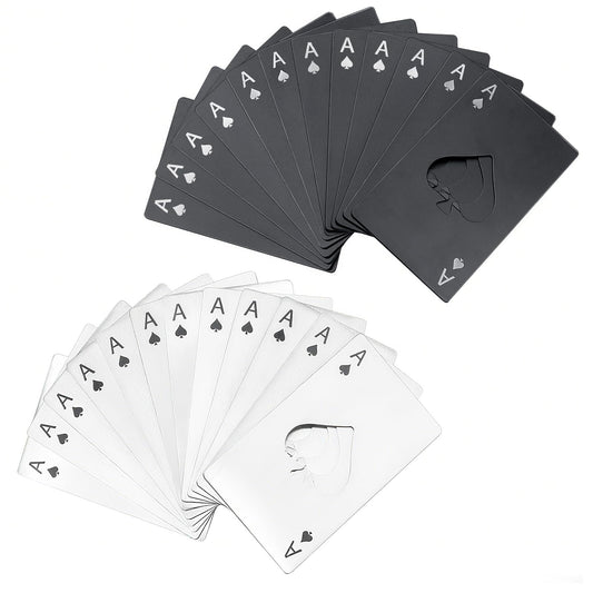 Ace of Spades Bottle Openers, 24Pcs Poker Card Bottle Openers,Credit Card Size Stainless Steel Bottle Opener Card, Beer Bottle Opener for Wallet Pocket Wedding Party Good Gift (24)