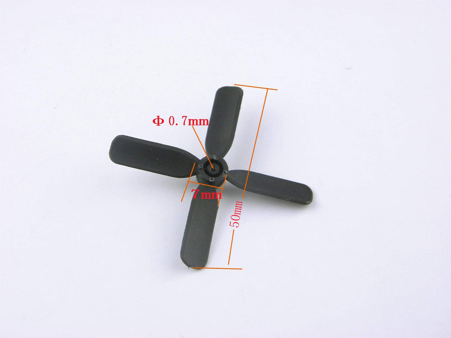 CHANCS RC Mini Propellers 4-Blades (50x50mm, 0.7mm Diameter) 4-Vane Multi-Rotor for Mini Micro Drones, RC Model Toy Airplane Kit 6PCS